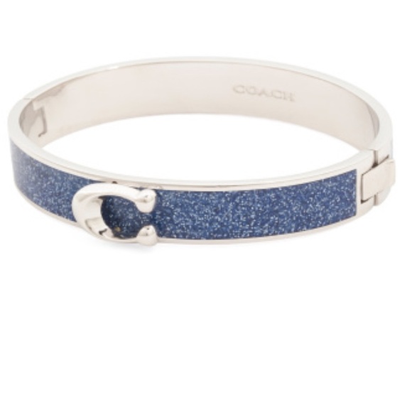 LAST CHANCE COACH Logo Hinged Bangle Bracelet - Picture 1 of 2